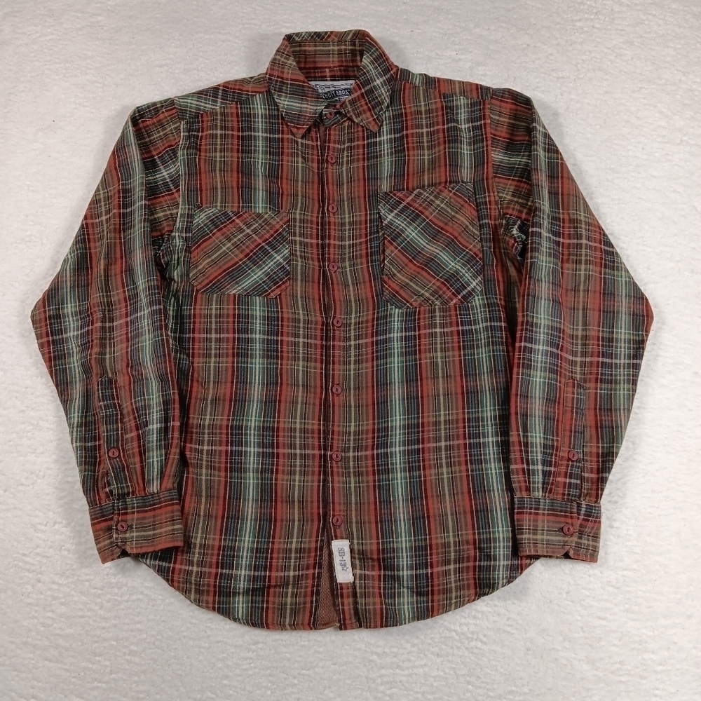Schott Bros Shirt Mens Medium Flannel 100% Cotton Workwear Cowboy Western